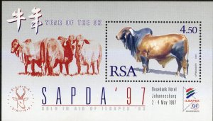 SOUTH AFRICA 972A MH SS BIN $1.75 YEAR OF THE OX