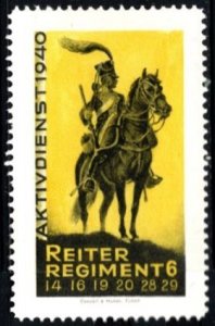 1939 Switzerland Soldiers Stamp 6th Equestrian Regiment