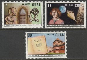 Cuba 1973 Sc 1799-801 set MNH** some disturbed gum