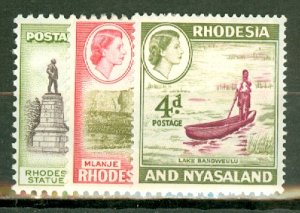 B: Rhodesia & Nyasaland 158-170 mint CV $82.80; scan shows only a few