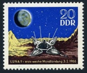Germany-GDR 819, MNH. Michel 1168. Luna 9 on Moon, 1966.