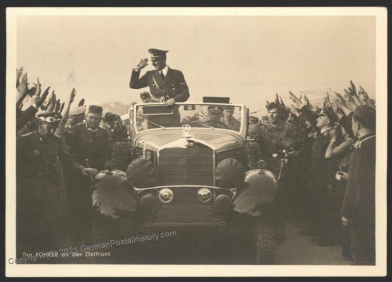 3rd Reich Germany GGov Hitler Mercedes Hoffmann P5a RPPC USED Cover Polan 103189