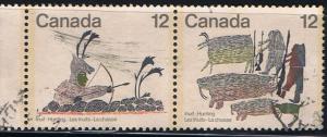 Canada. Inuit hunting SC 750-51 se-tennant horizontal pai...