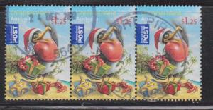 CHRISTMAS ISLAND Strip Of 3 Christmas Stamps Dodo Bird