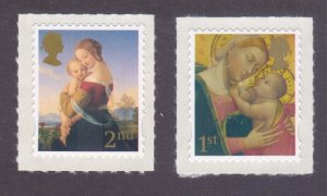 Great Britain 2521-22 MNH 2007 Madonna & Child Self-Adhesive Christmas Set of 2