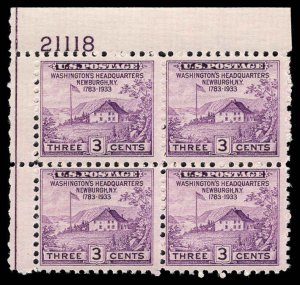 USA 752 Mint (NGAI) Plate Block of 4