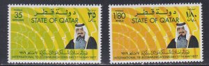 Qatar # 519-520, International Telecommunications Day, Mint NH, 1/2 Cat.