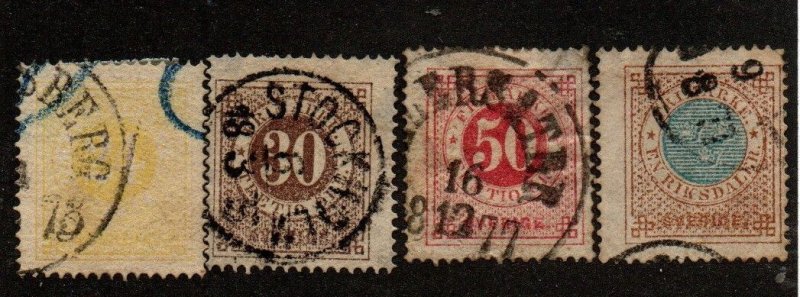 Sweden 24a, 25, 26a & 27 Used