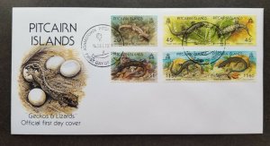 Pitcairn Islands Geckos & Lizards 1993 Reptiles Egg Nest Fauna Wildlife (FDC)