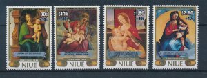 [112540] Niue 1986 Art paintings visit Pope John Paul  MNH