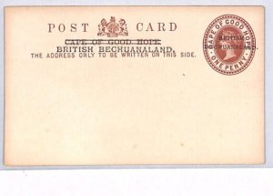 BRITISH BECHUANALAND QV Stationery Card OVERPRINT 1d *COGH* South AfricaYO72