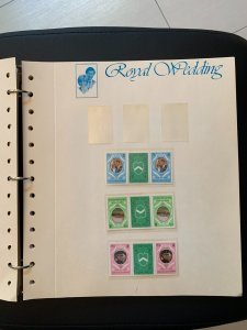 TURKS & CAICOS 1981 ROYAL WEDDING ON SPECIALTY PAGE VF MNH