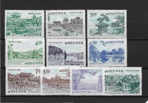 Korea Scott # 434-443 set ,F-VF lightly hinged OG nice color scv $85,see pic!