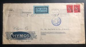 1940 Lappeenranta Finland Russia Occupation WW2 Advertising  Cover To Germany