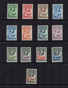 Bechuanaland: 1955, Queen Elizabeth definitive set, Lightly Hinged Mint