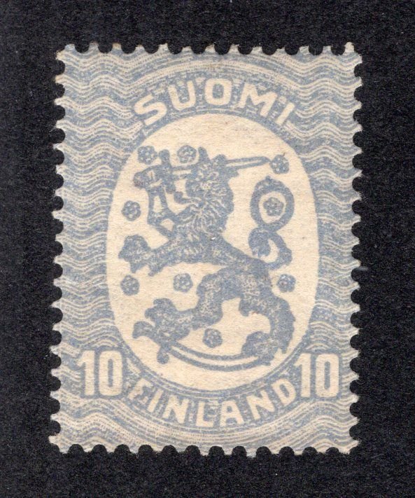 Finland 1927 10p ultramarine Saariben Arms, Scott 127 MH, value = 50c