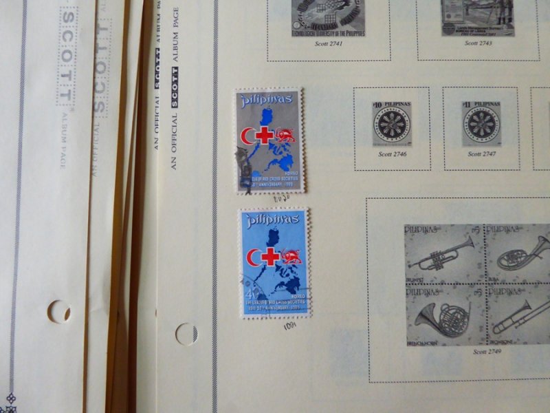 Philippines 1960-1973 Stamp Collection on Scott International Album Pages