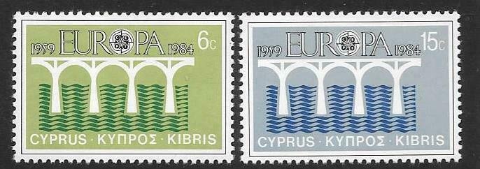 CYPRUS SG632/3 1984 EUROPA  MNH