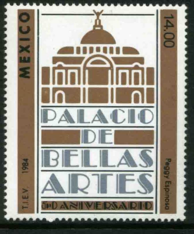 MEXICO 1364, 50th Anniversary of the Palace of Fine Arts MNH