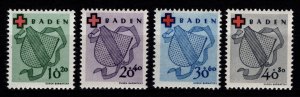 Germany [French Zone] Baden 1949 Red Cross Fund, Set [Unused]