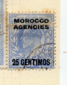 Morocco Agencies British PO 1907-12 Issue Fine Used 25c. Optd NW-180574