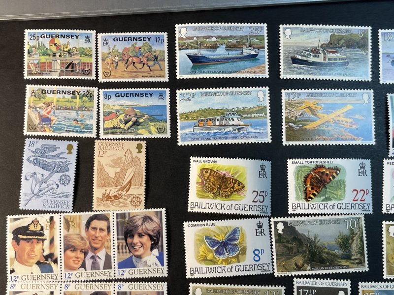 GUERNSEY # 204-239-MINT NEVER/HINGED--10 COMPLETE SETS--1980-82