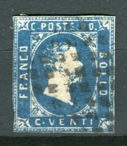 ITALY; SARDINIA 1851 early classic Imperf issue fine used 20c. value