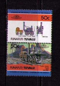 TUVALU FUNAFUTI Sc# 16 MNH FVF PAIR Locomotive Sans Pareil