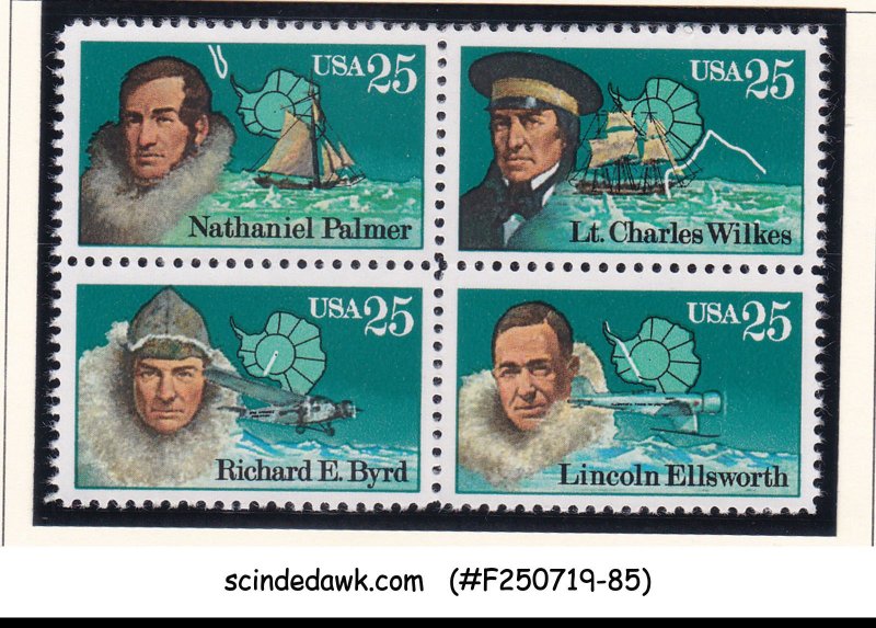 UNITED STATES USA - 1988 ANTARCTIC EXPLORER SC#2386-89 SE-TENANT 4V MNH