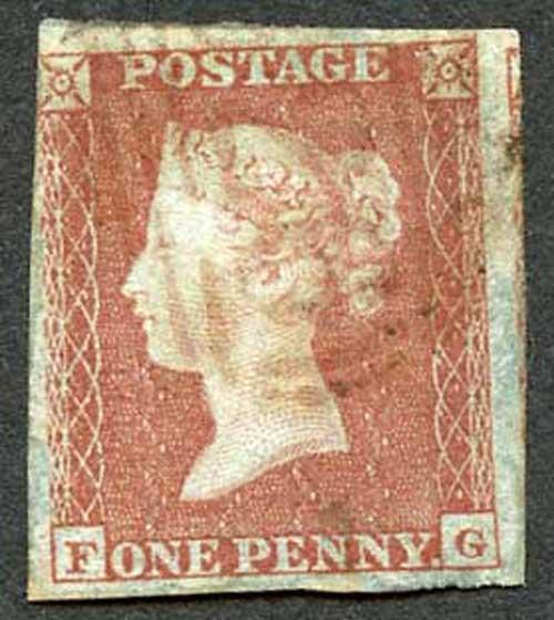 1841 Penny Red (FG) 1844 CANCEL IN RED Cat 9750 Pounds
