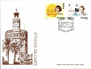 Poland 1992 FDC - Expo Sevilla, Warsaw - F12581