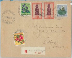 74662 - Belgian Congo Belgian - POSTAL HISTORY - Registered cover to ITALY 1957-