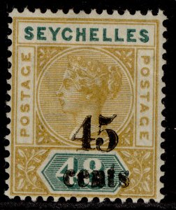 SEYCHELLES QV SG20, 45c on 48c ochre & green, M MINT. Cat £35.