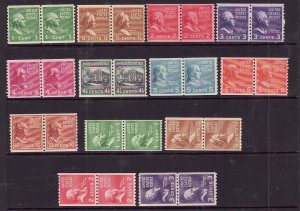USA-Sc#839-51- id12-unused NH coil pairs set-Presidential issue-1993-please note