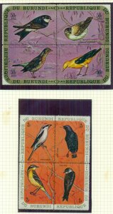 BURUNDI #337-42, C132-7, Complete BIRD set, se-ten Blks, NH, Scott $152.25++