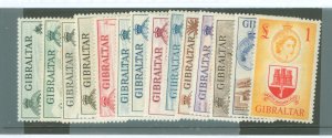 Gibraltar #132-145 Unused Single (Complete Set)