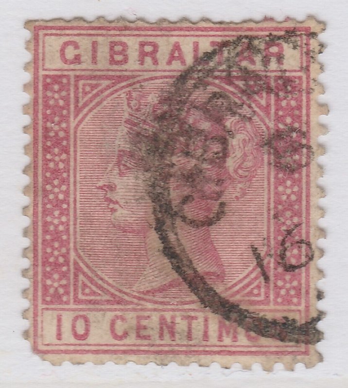 Gibraltar 1889 10c Used Stamp A28P32F29003-