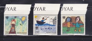 Faroe Islands 45-47 Set MNH Year of the Child (C)