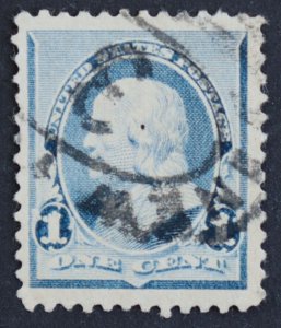 U.S. Used #219 1c Franklin, Jumbo. N.Y. 3 Double Oval Cancel. Choice!