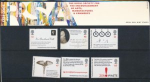 GB ROYAL MAIL ROYAL SOCIETY 2004 PRESENTATION PACK MNH