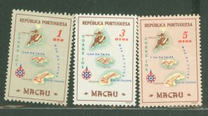 Macao (Macau) #383-385 Mint (NH) Multiple