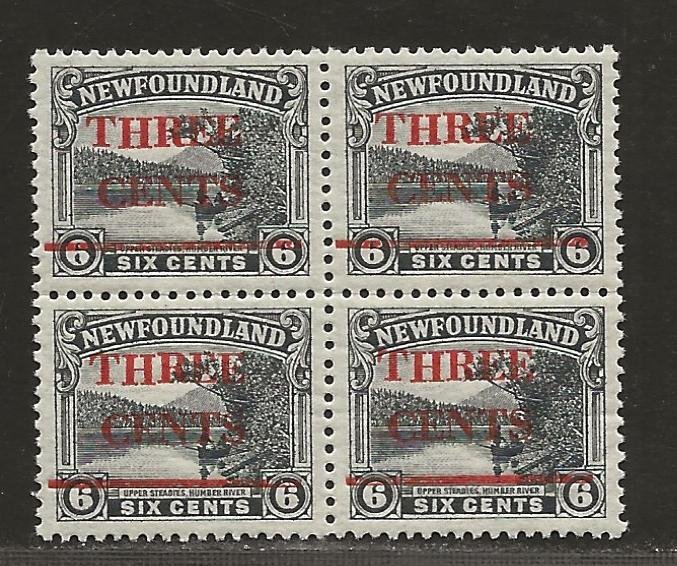 NEWFOUNDLAND  SC# 160   BLK/4  VF/MNH