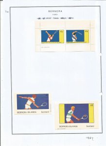 BERNERA -1982 - Sport, Tennis - Mint Light Hinged - Private Issue