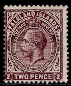 FALKLAND ISLANDS GV SG62, 2d maroon, M MINT. Cat £32.