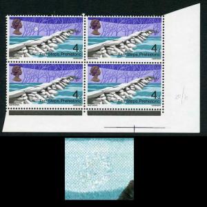 Spec W130c 1968 4d Bridges with Retouched O Variety Block of 4 U/M 