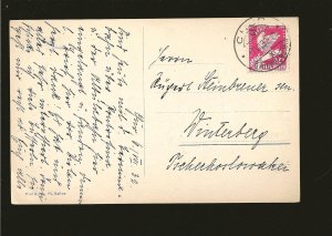 Switzerland 212 on PM 1932 Chur Postcard Used