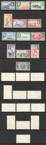 Barbados SG289/301 1953 Set of 13 U/M Cat 80 pounds