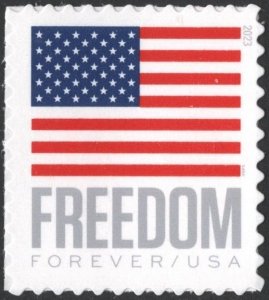 SC#5787 (Forever) Freedom U.S. Flag Sheet Single (2023) SA