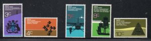 New Zealand Sc 495-499 1972 various anniversaries stamp set mint NH