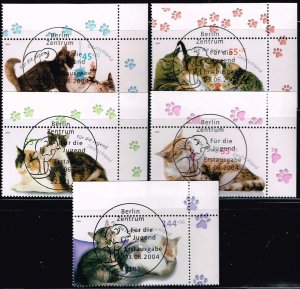 Germany 2004,Sc.#B936-940 used Cats